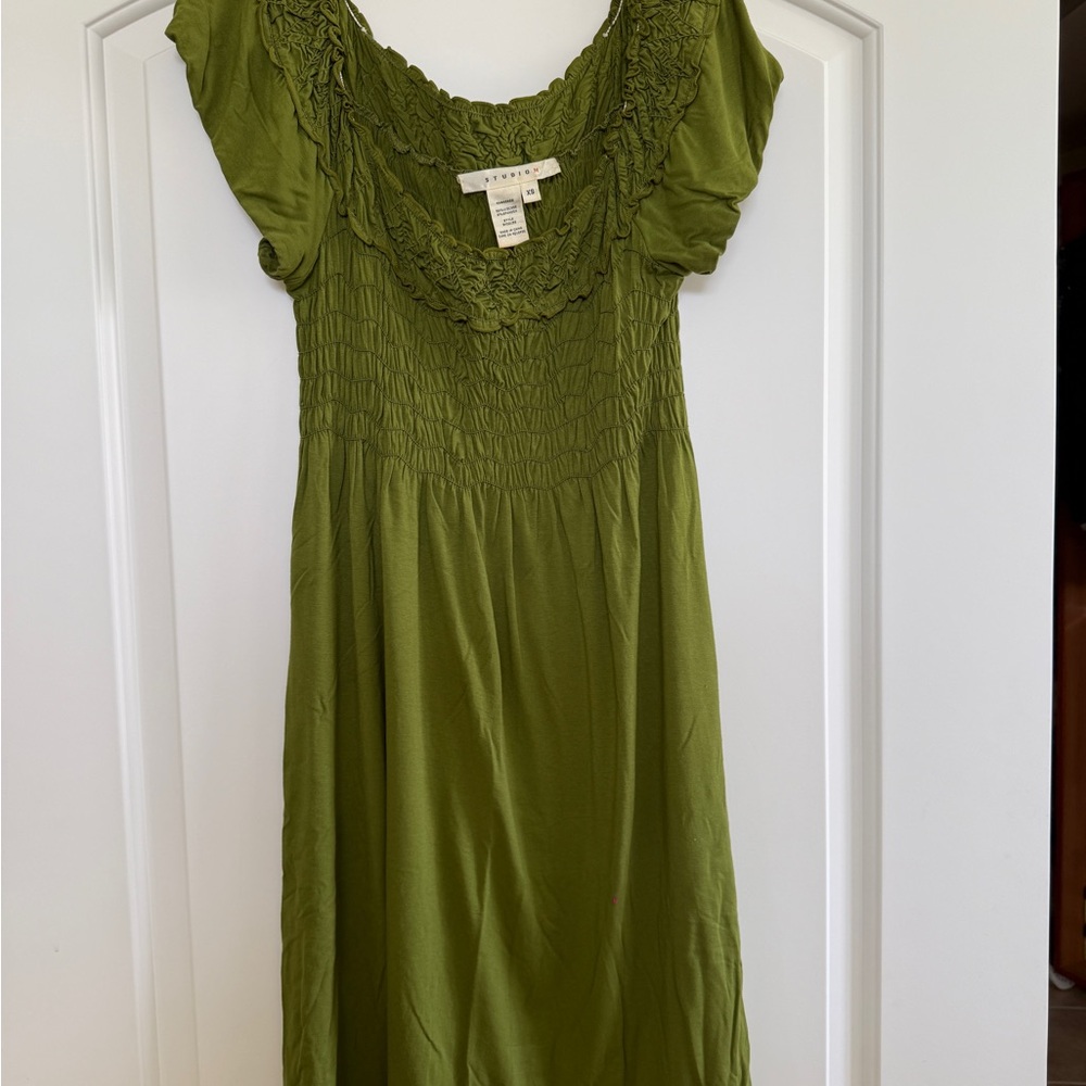 Studio M Olive Green Midi Dress